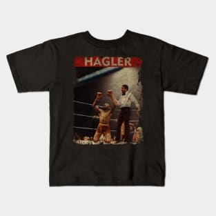 TEXTURE ART- Marvin Hagler - RETRO STYLE 1 Kids T-Shirt